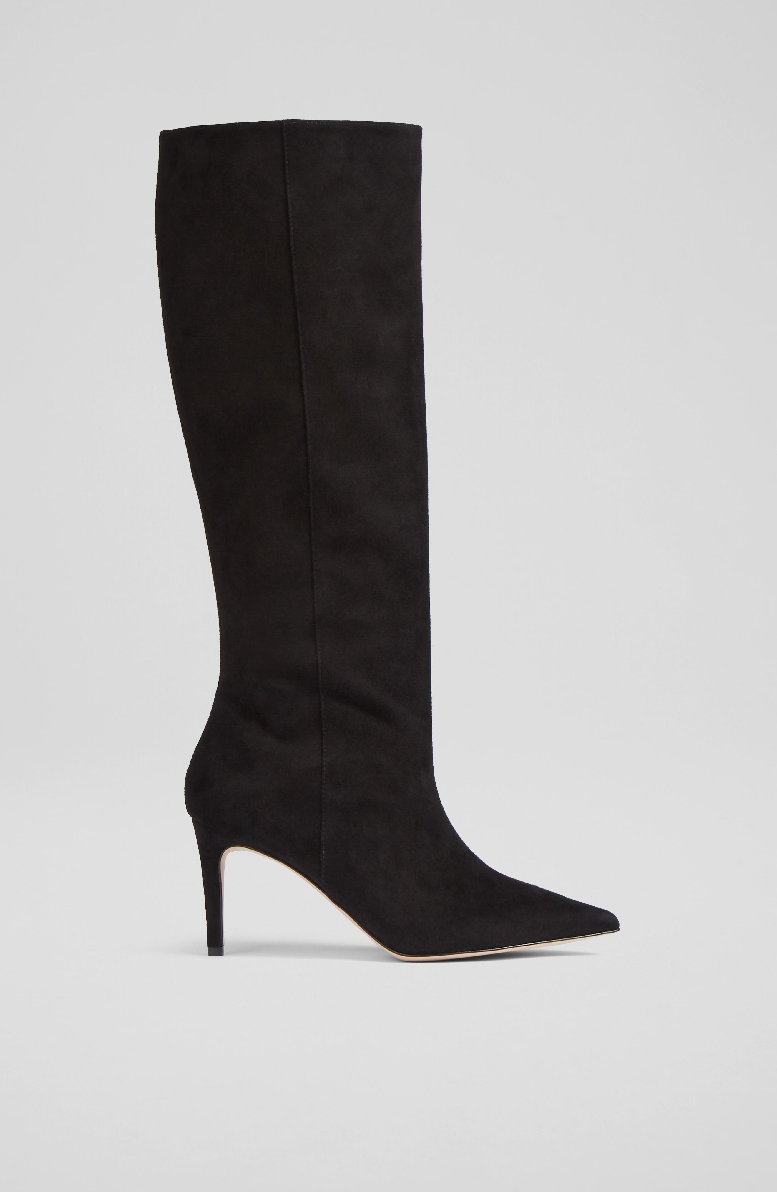 Slouchy black sales suede boots